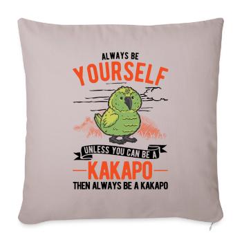 Always be yourself Kakapo - Sofa pillowcase 17,3'' x 17,3'' (45 x 45 cm) - light taupe - Front