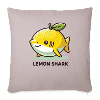 Lemon Shark Funny Animal Made of Fruit - Sofa pillowcase 17,3'' x 17,3'' (45 x 45 cm) - light taupe - Front