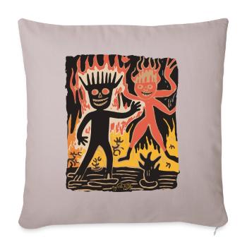 Bienvenue au travail : collègues et employés - Housse de coussin décorative 45 x 45 cm - taupe clair - Devant