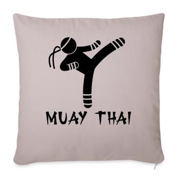 Muay Thaï - Housse de coussin décorative 45 x 45 cm - taupe clair - Devant