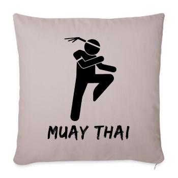 Muay Thaï - Housse de coussin décorative 45 x 45 cm - taupe clair - Devant