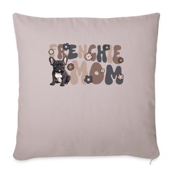 French Bulldog Groovy Frenchie Mom - Sofa pillowcase 17,3'' x 17,3'' (45 x 45 cm) - light taupe - Front