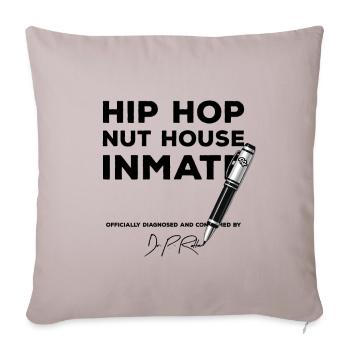 Diagnose genehmigt, Hip-Hop-Insasse der Klapsmühle - Sofakissenbezug 45 x 45 cm - helles Taupe - Vorne