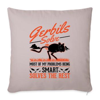 Gerbille cadeau Gerbille de Mongolie Gerbille - Housse de coussin décorative 45 x 45 cm - taupe clair - Devant