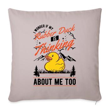 Rubber Duck Gift Rubber Duck Rubber Duck - Sofa pillowcase 17,3'' x 17,3'' (45 x 45 cm) - light taupe - Front