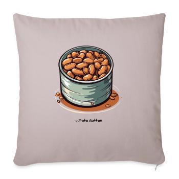 Eine Dose Bohnen - Sofakissenbezug 45 x 45 cm - helles Taupe - Vorne