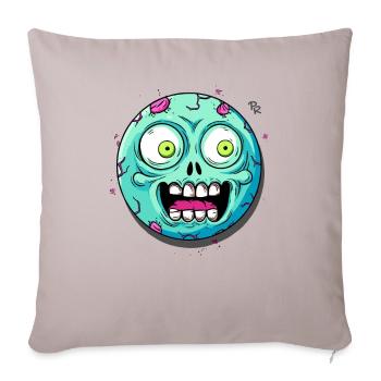 Augen weit offen: Schock, ein Zombie - Sofakissenbezug 45 x 45 cm - helles Taupe - Vorne