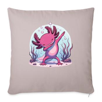 Dab Axolotl Dabbing pour les amateurs d’axolotls - Housse de coussin décorative 45 x 45 cm - taupe clair - Devant