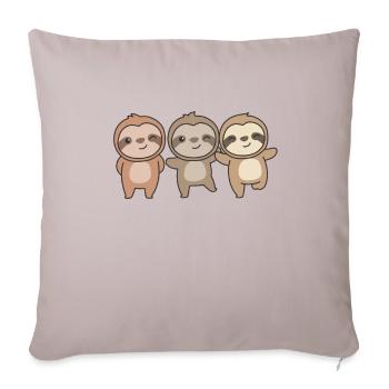 sloth, cute animals for kids, manga sloths - Sofa pillowcase 17,3'' x 17,3'' (45 x 45 cm) - light taupe - Front
