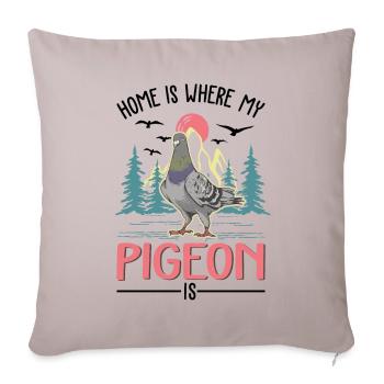 Pigeons Home Pigeon Breeding Pigeon Breeder - Sofa pillowcase 17,3'' x 17,3'' (45 x 45 cm) - light taupe - Front