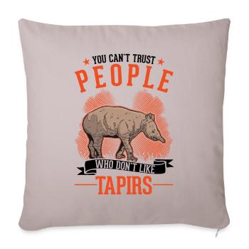 Tapir Lowland Tapir Tapirdae Tapir - Sofa pillowcase 17,3'' x 17,3'' (45 x 45 cm) - light taupe - Front