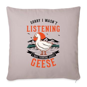 Geese Gift Goose Breeder Goose - Sofa pillowcase 17,3'' x 17,3'' (45 x 45 cm) - light taupe - Front