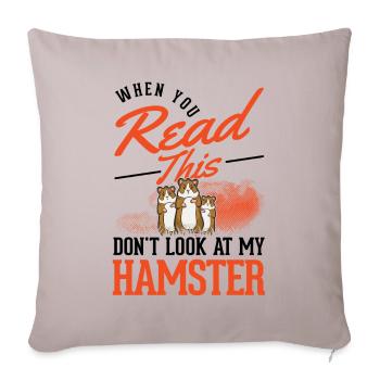 Hamster Gift Gold Hamster Hamster - Sofa pillowcase 17,3'' x 17,3'' (45 x 45 cm) - light taupe - Front