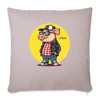 Cool Friday dans un style décontracté : Pig - Housse de coussin décorative 45 x 45 cm - taupe clair - Devant