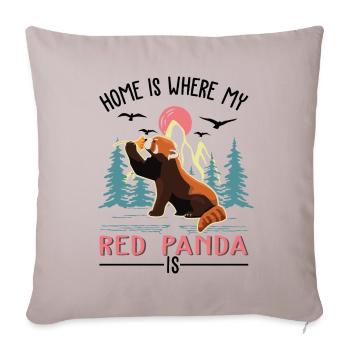 Red Panda Gift Red Panda - Sofa pillowcase 17,3'' x 17,3'' (45 x 45 cm) - light taupe - Front