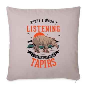 Tapir Gift Lowland Tapir Tapirdae Tapir - Sofa pillowcase 17,3'' x 17,3'' (45 x 45 cm) - light taupe - Front