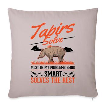 Tapir Tapir des plaines Tapirdae Tapir - Housse de coussin décorative 45 x 45 cm - taupe clair - Devant