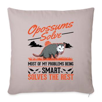 Opossum Gift Possum Possum - Sofa pillowcase 17,3'' x 17,3'' (45 x 45 cm) - light taupe - Front