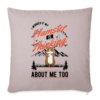 Hamster Hamster Wheel Gold Hamster Hamster - Sofa pillowcase 17,3'' x 17,3'' (45 x 45 cm) - light taupe - Front