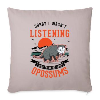 Opossum Gift Possum Possum - Sofa pillowcase 17,3'' x 17,3'' (45 x 45 cm) - light taupe - Front