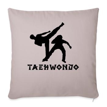 Taekwondo - Housse de coussin décorative 45 x 45 cm - taupe clair - Devant