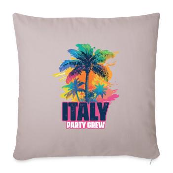 Vacances de l’équipage de fête en Italie - Housse de coussin décorative 45 x 45 cm - taupe clair - Devant