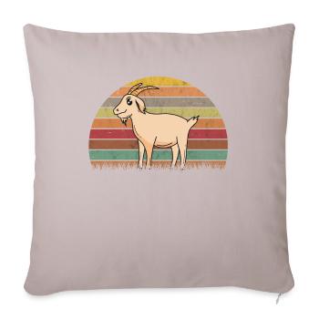 chèvres rétro chèvre gardien chèvre vintage - Housse de coussin décorative 45 x 45 cm - taupe clair - Devant