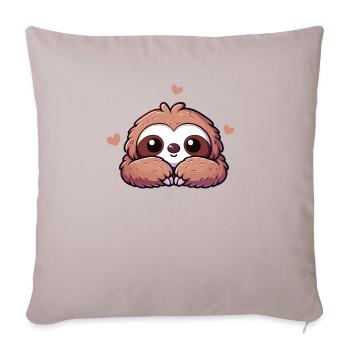 Kawaii Sloth Cute Pattern - Sofa pillowcase 17,3'' x 17,3'' (45 x 45 cm) - light taupe - Front
