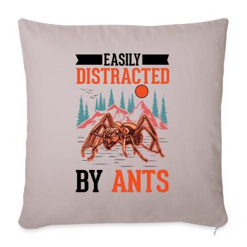 Ants, Ant Farm, Anthill, Fire Ants - Sofa pillowcase 17,3'' x 17,3'' (45 x 45 cm) - light taupe - Front