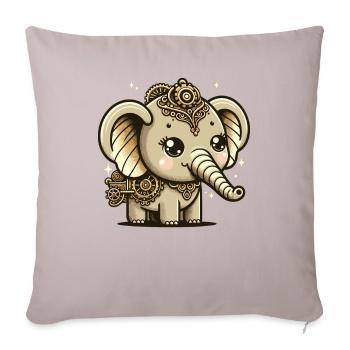 Kawaii Steampunk Elephant Fantasy Elephant Lover - Sofa pillowcase 17,3'' x 17,3'' (45 x 45 cm) - light taupe - Front