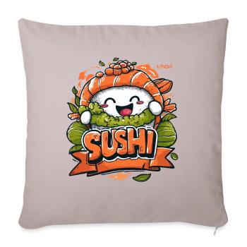 Cheerful Sushi - Sofa pillowcase 17,3'' x 17,3'' (45 x 45 cm) - light taupe - Front