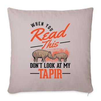 Tapir Lowland Tapir Tapirdae Tapir - Sofa pillowcase 17,3'' x 17,3'' (45 x 45 cm) - light taupe - Front