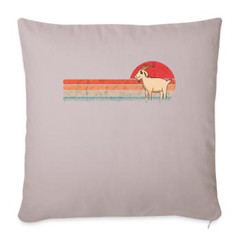 Chèvres Retro Goat Host Vintage Goat - Housse de coussin décorative 45 x 45 cm - taupe clair - Devant