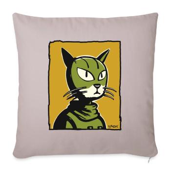 Un chat unique pour vous - Housse de coussin décorative 45 x 45 cm - taupe clair - Devant