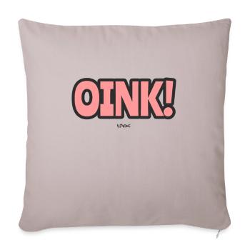Grogner comme un cochon - Housse de coussin décorative 45 x 45 cm - taupe clair - Devant