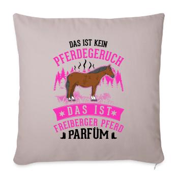 Freiberger Pferd Parfüm - Sofakissenbezug 45 x 45 cm - helles Taupe - Vorne