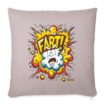 Super Cartoon Furz Knall - Sofakissenbezug 45 x 45 cm - helles Taupe - Vorne