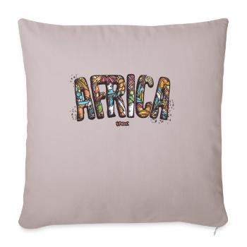Afrique - Housse de coussin décorative 45 x 45 cm - taupe clair - Devant