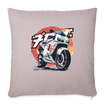 Super Japan Sport Moto de course - Housse de coussin décorative 45 x 45 cm - taupe clair - Devant