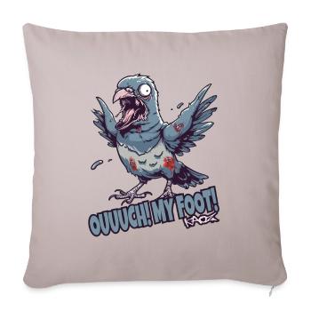 Ouch, my foot, zombie dove - Sofa pillowcase 17,3'' x 17,3'' (45 x 45 cm) - light taupe - Front