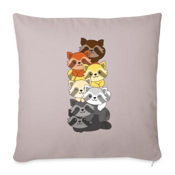 Bear Brotherhood Flag Pride LGBTQ Cute Raccoon - Sofa pillowcase 17,3'' x 17,3'' (45 x 45 cm) - light taupe - Front