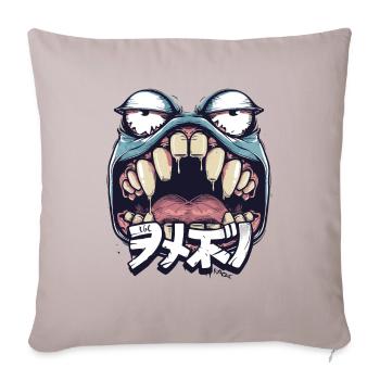Loudmouth monster with tired eyes - Sofa pillowcase 17,3'' x 17,3'' (45 x 45 cm) - light taupe - Front