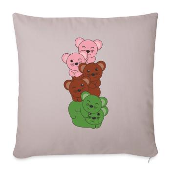 Gynosexual Flag Pride LGBTQ Cute Mouse - Sofa pillowcase 17,3'' x 17,3'' (45 x 45 cm) - light taupe - Front