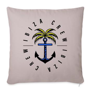 Ibiza Crew Anchor Palm Tree - Sofa pillowcase 17,3'' x 17,3'' (45 x 45 cm) - light taupe - Front