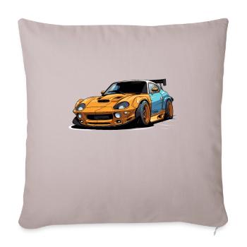 Voiture de sport de bande dessinée cool - Housse de coussin décorative 45 x 45 cm - taupe clair - Devant