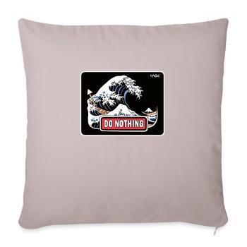 Ne faites rien - Housse de coussin décorative 45 x 45 cm - taupe clair - Devant