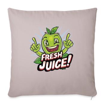 Sonniges Obst und frischer Saft - Sofakissenbezug 45 x 45 cm - helles Taupe - Vorne
