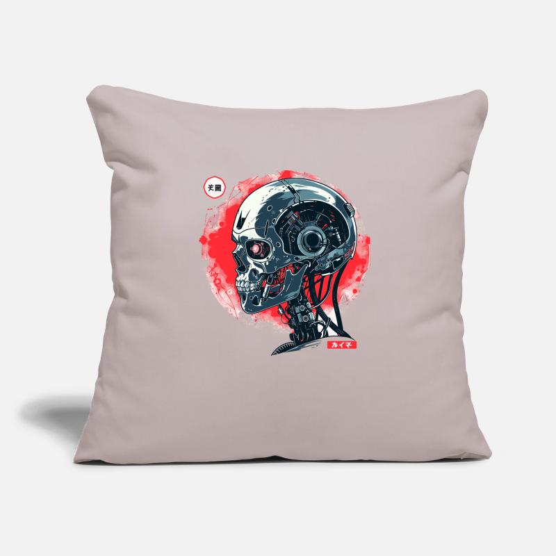 Cyber Cyborg Tech: Robot Skull Skull Sofa pillowcase 17,3'' x 17,3'' (45 x 45 cm)