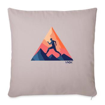 Triangle emblem of outdoor running and running - Sofa pillowcase 17,3'' x 17,3'' (45 x 45 cm) - light taupe - Front
