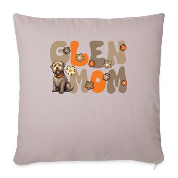 Irish Glen d’Imaal Terrier Groovy Glen Maman - Housse de coussin décorative 45 x 45 cm - taupe clair - Devant